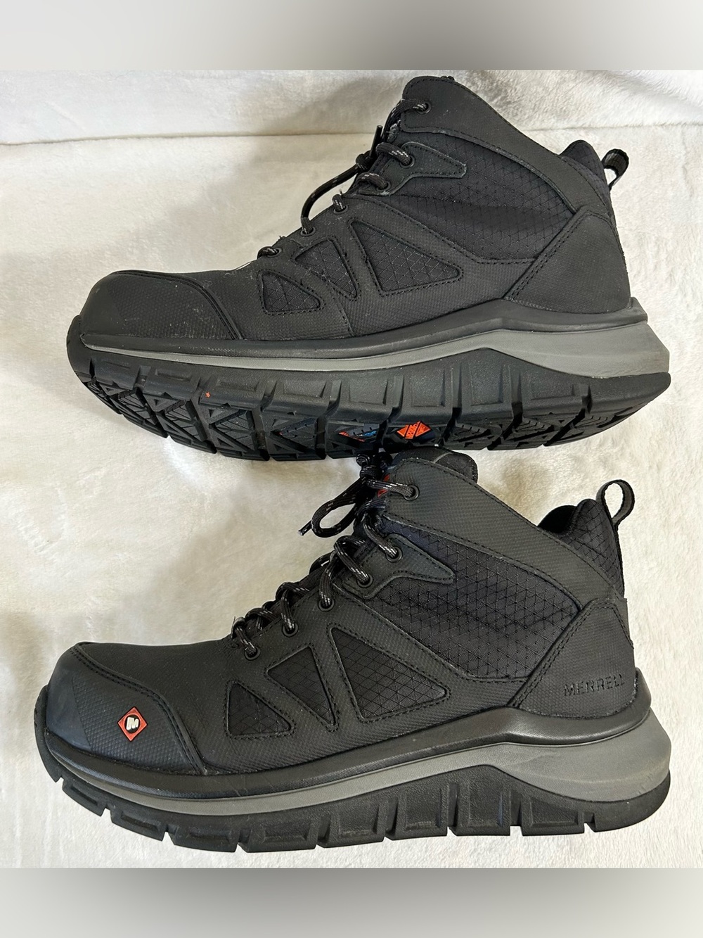 Merrell Men's Work Fullbench Speed Mid Carbon Fiber Boots Size 8.5 M Black - Picture 4 of 7